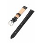Curea de ceas din piele mata, 10 mm x 16 cm, negru